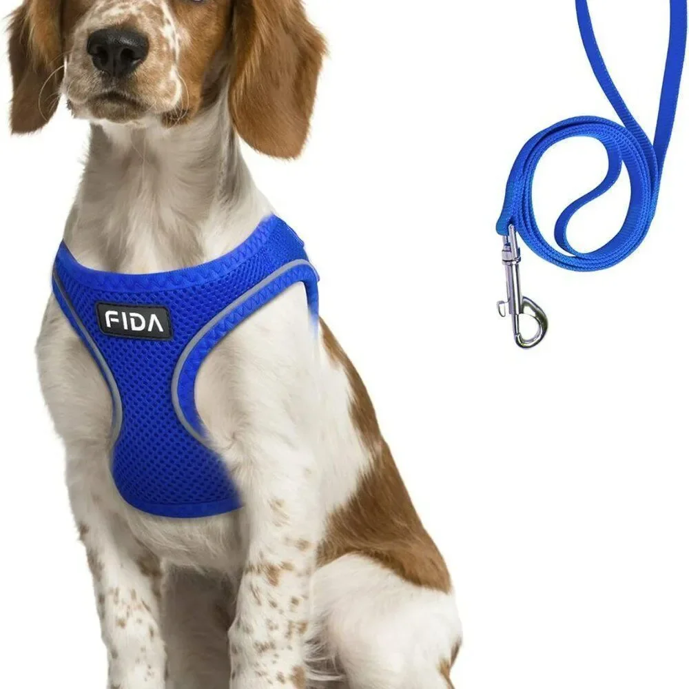 Fida Comfy Dog or Cat  Harness with Leash Blue Sz XXS  NWT